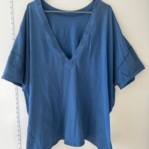 FP Movement Vivid Blue V-Neck Tee w/Pockets